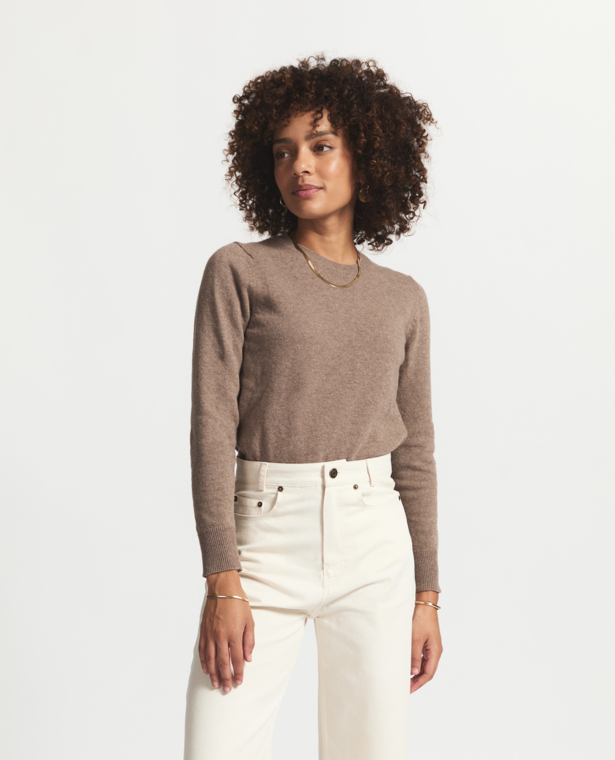 Snug | Crew Neck Jersey | Cedar Brown