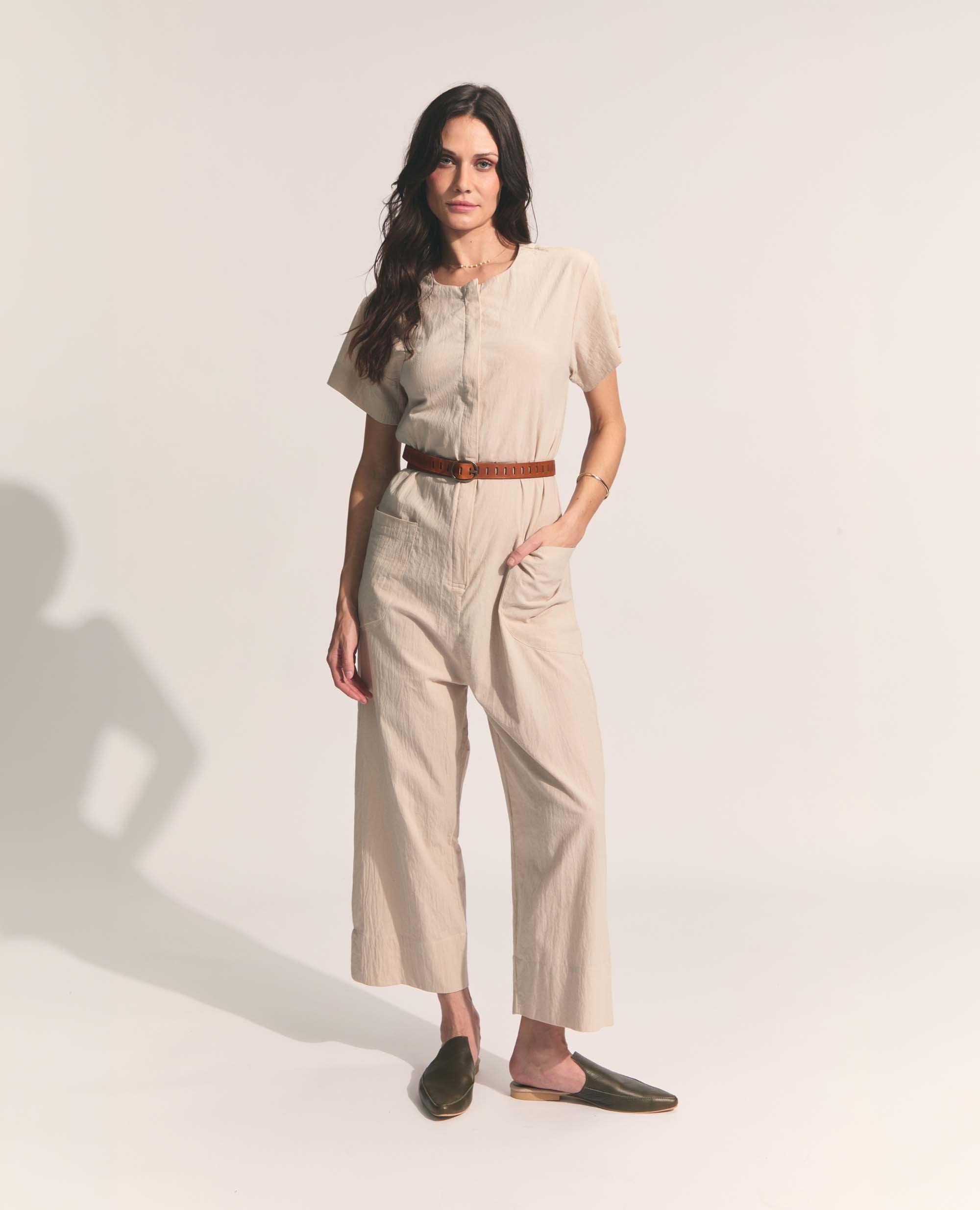 Loki | Short-Sleeve Boilersuit | Natural