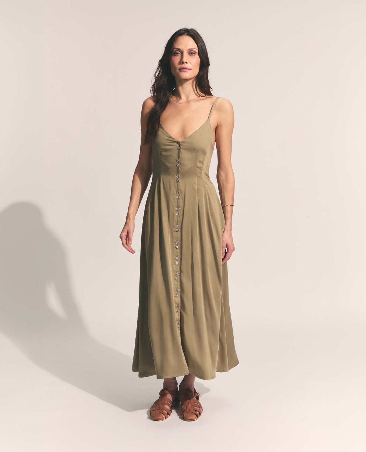 Ione | A-Line Dress | Olive
