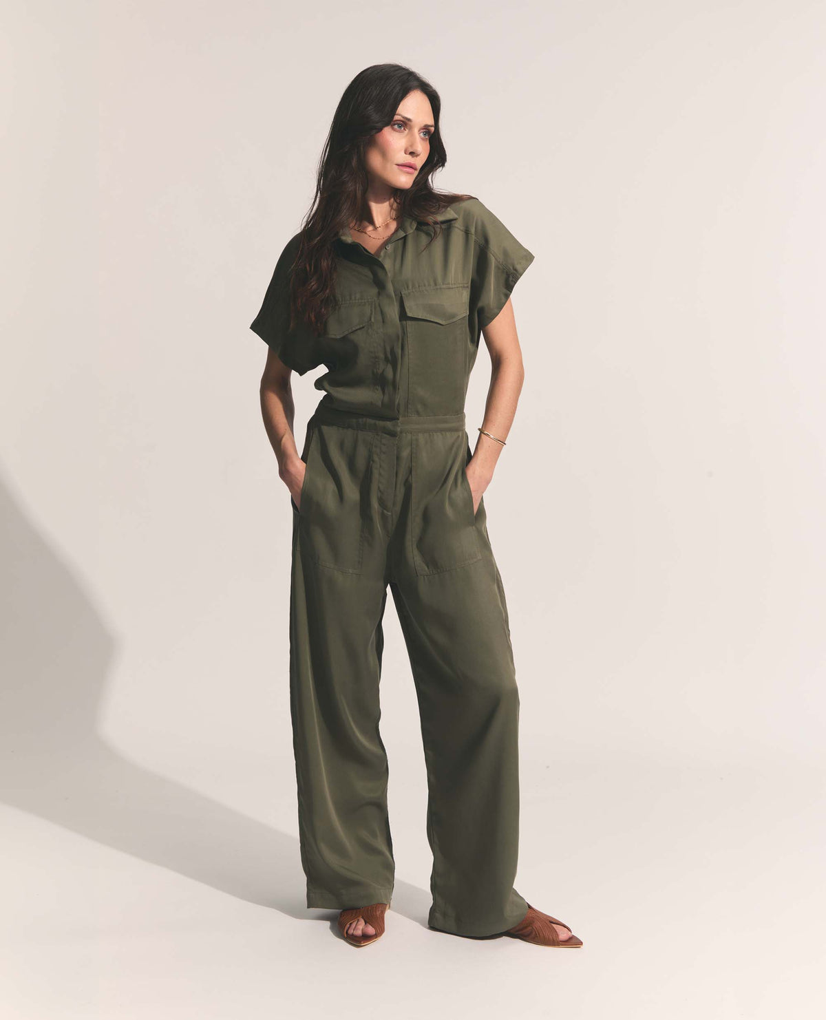 Harlow | Utility Jumpsuit | Olive