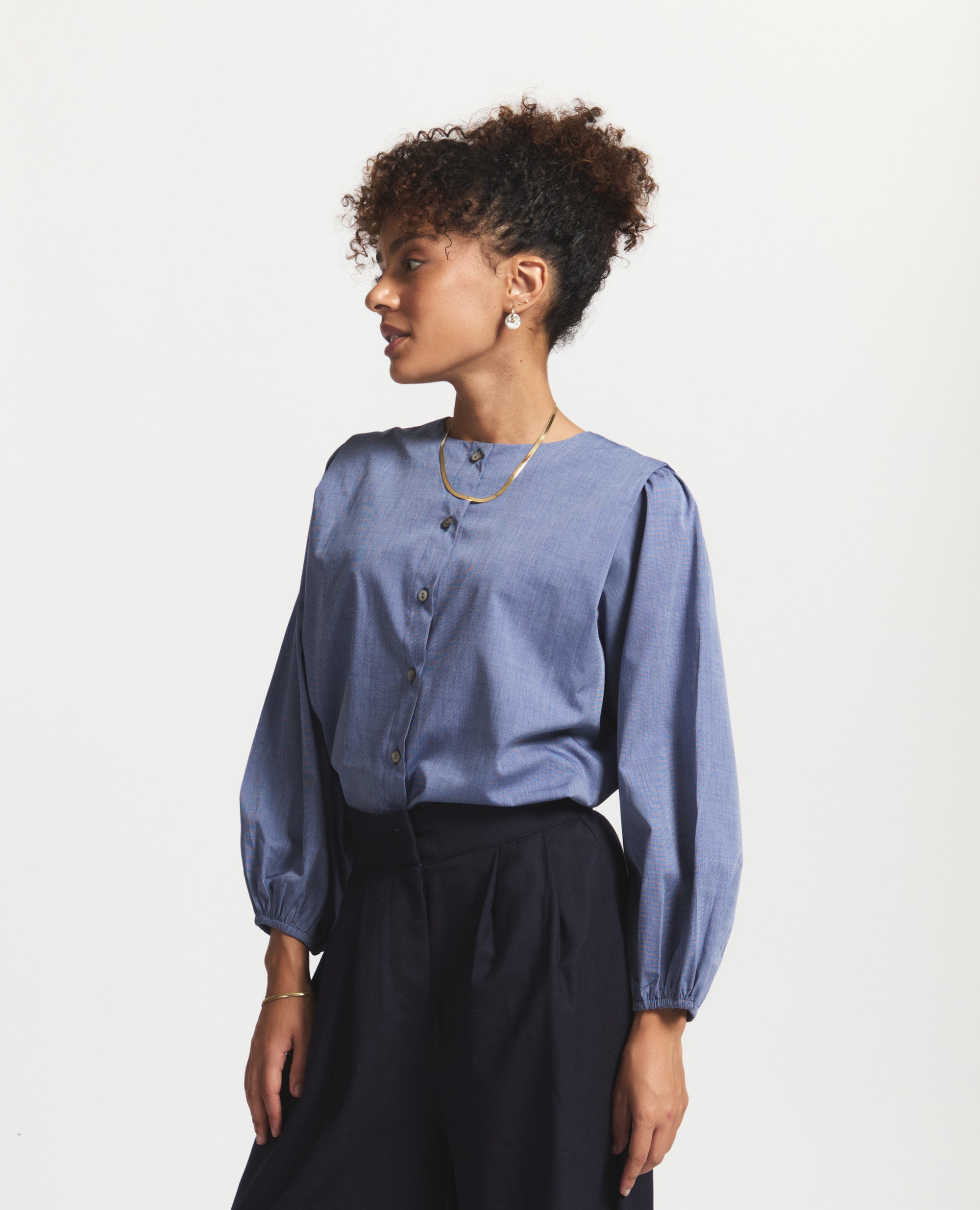Jones | Relaxed Blouse | Denim Blue