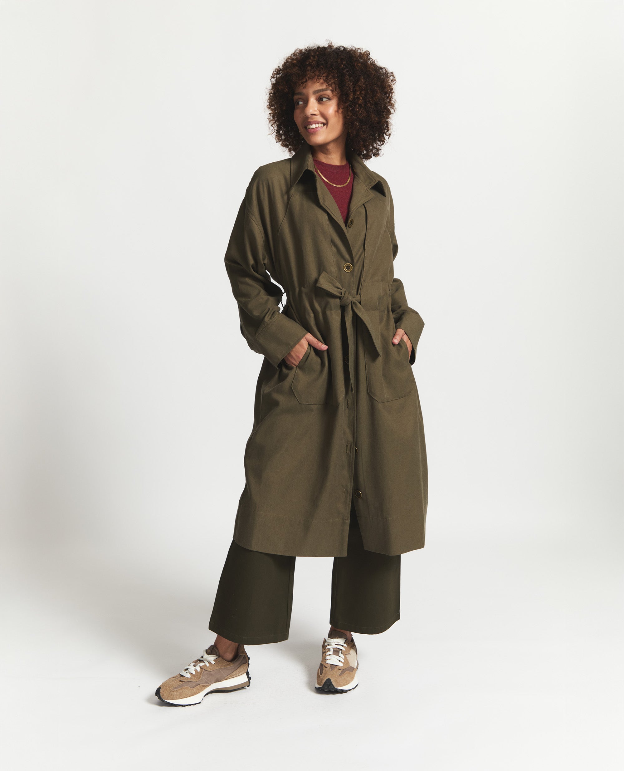 Trench | Relaxed Coat | Olive