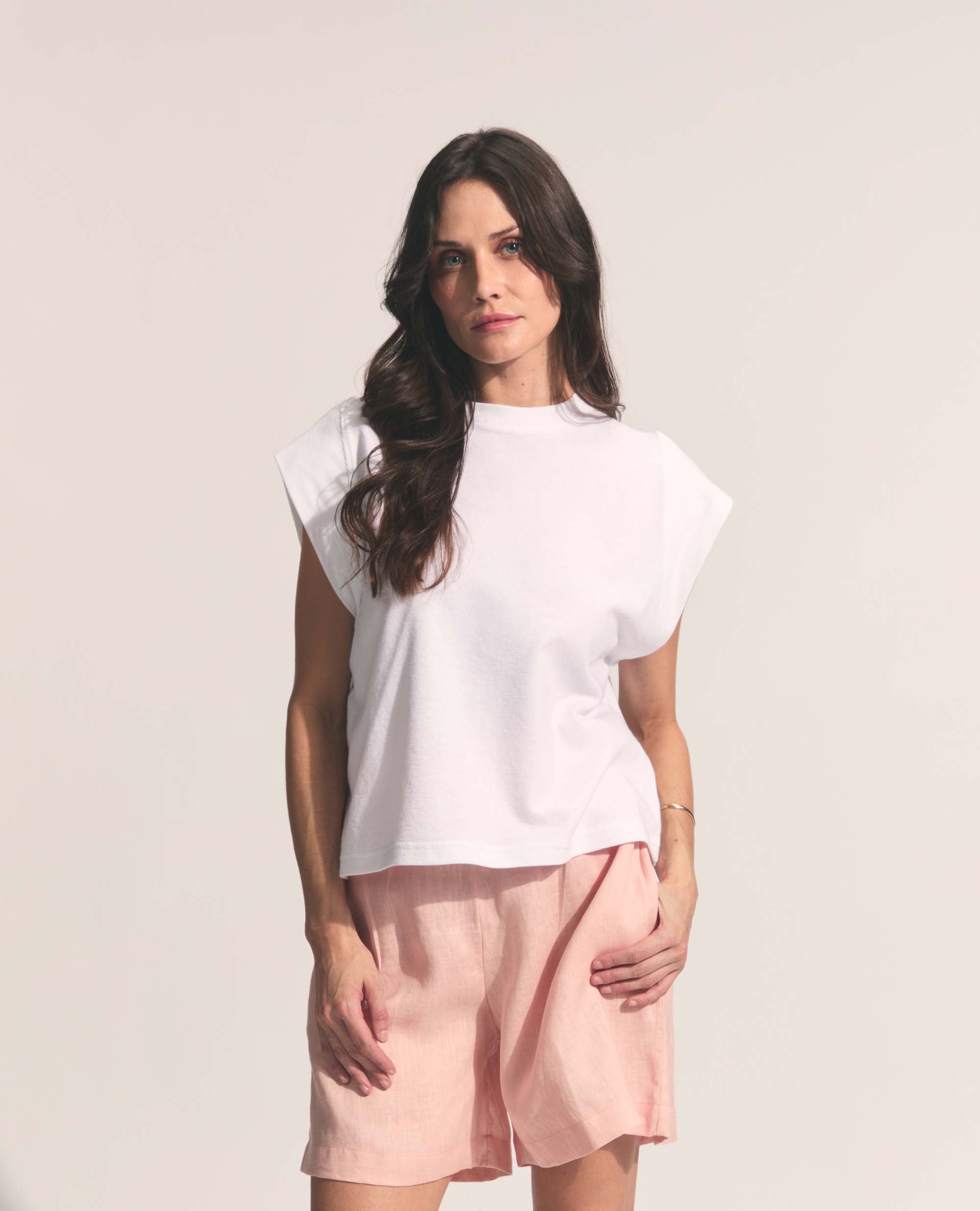 Bowie | Relaxed Tank | White