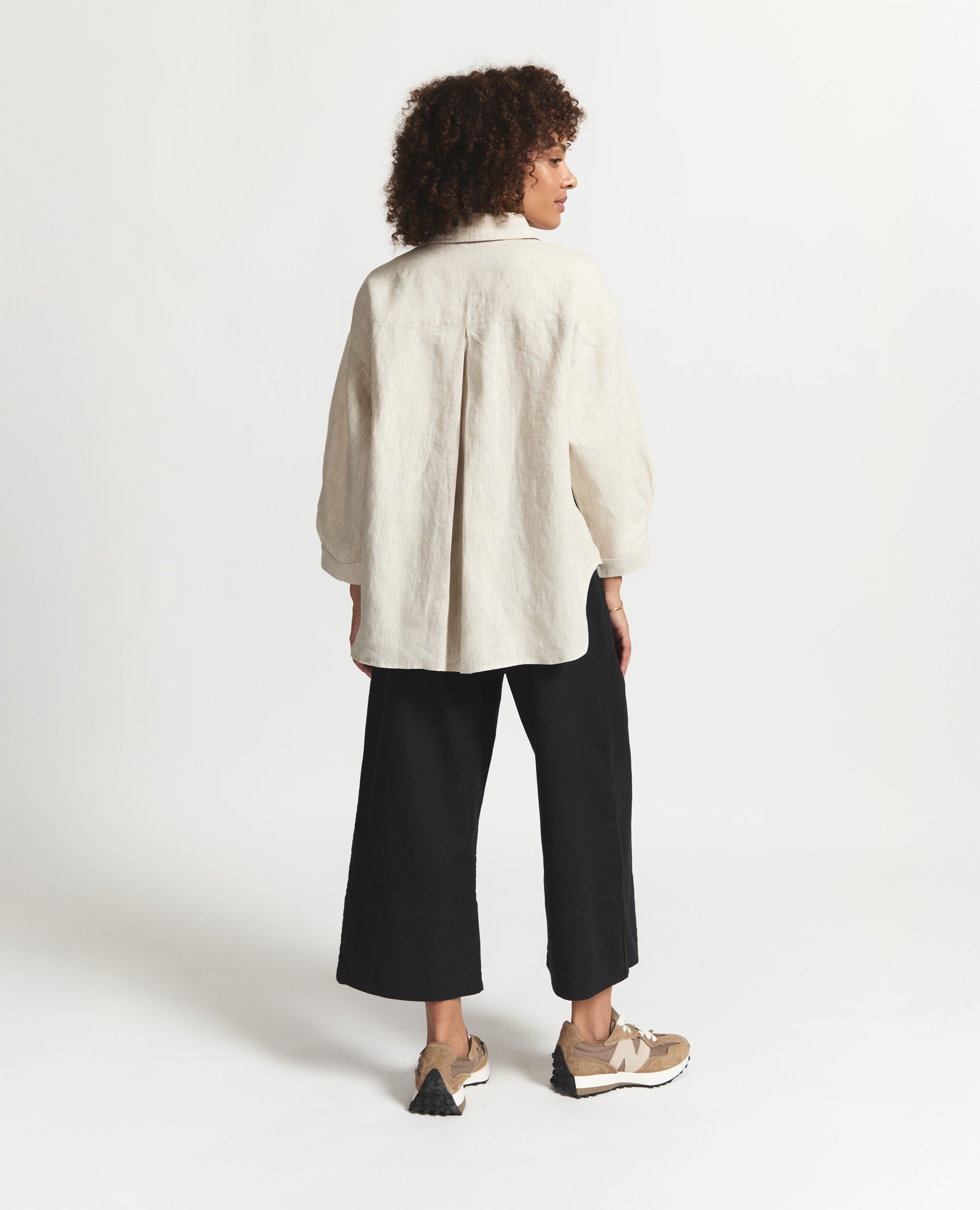 Harper Core | Oversized Button Front Shirt | Natural