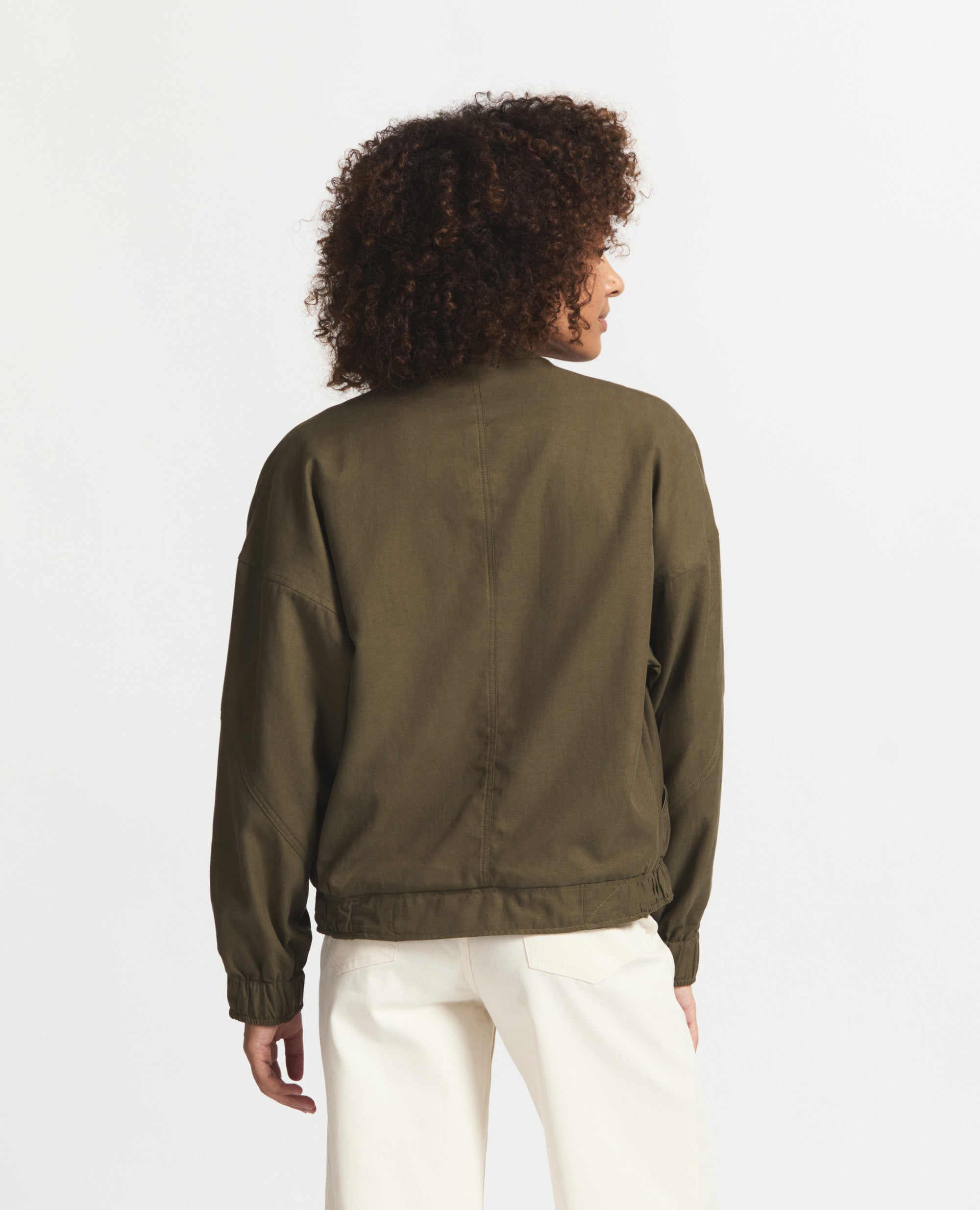 MJ | Lined Relaxed Bomber | Olive