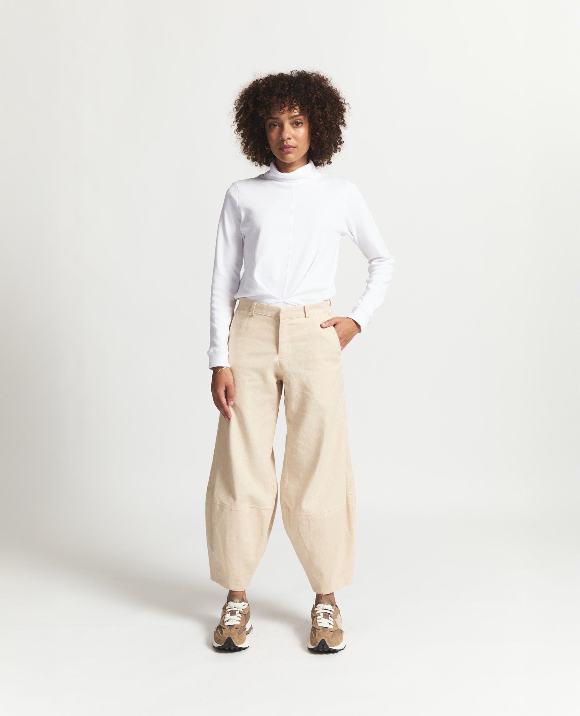 Elm Core | Tapered Trousers | Natural