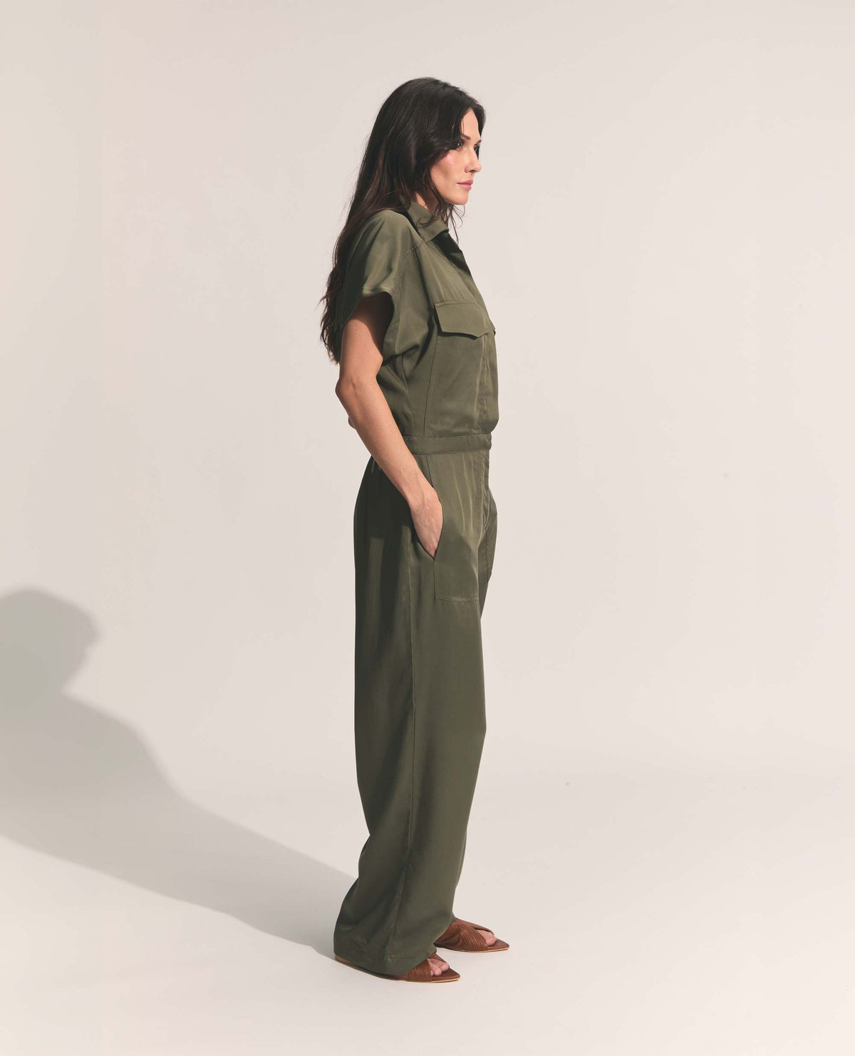 Harlow | Utility Jumpsuit | Olive
