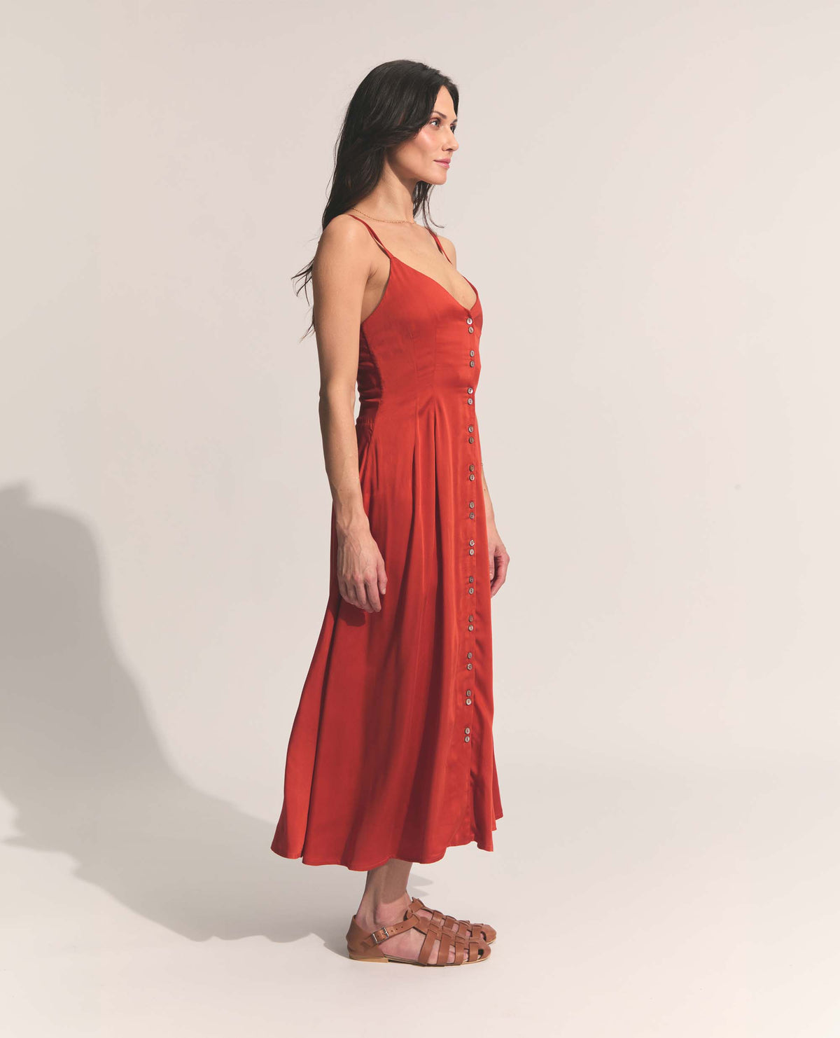 Ione | A-Line Dress | Rust