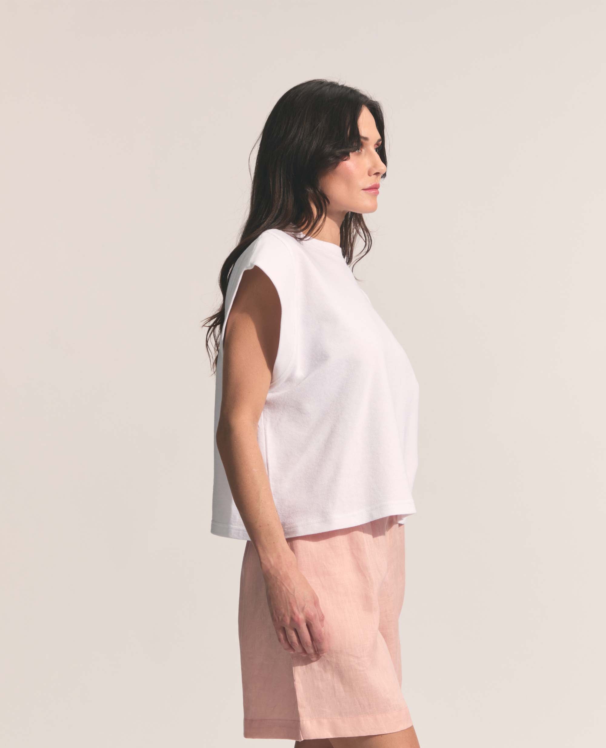 Bowie | Relaxed Tank | White