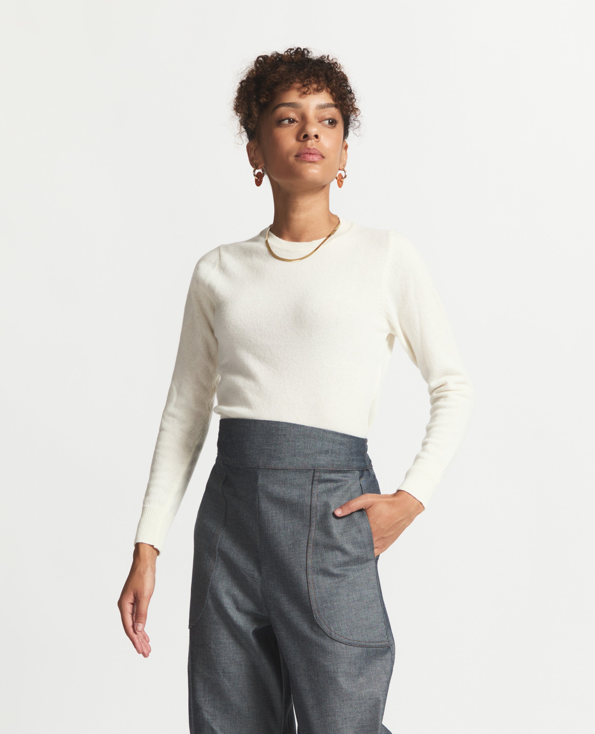 Snug | Crew Neck Jersey | Ecru