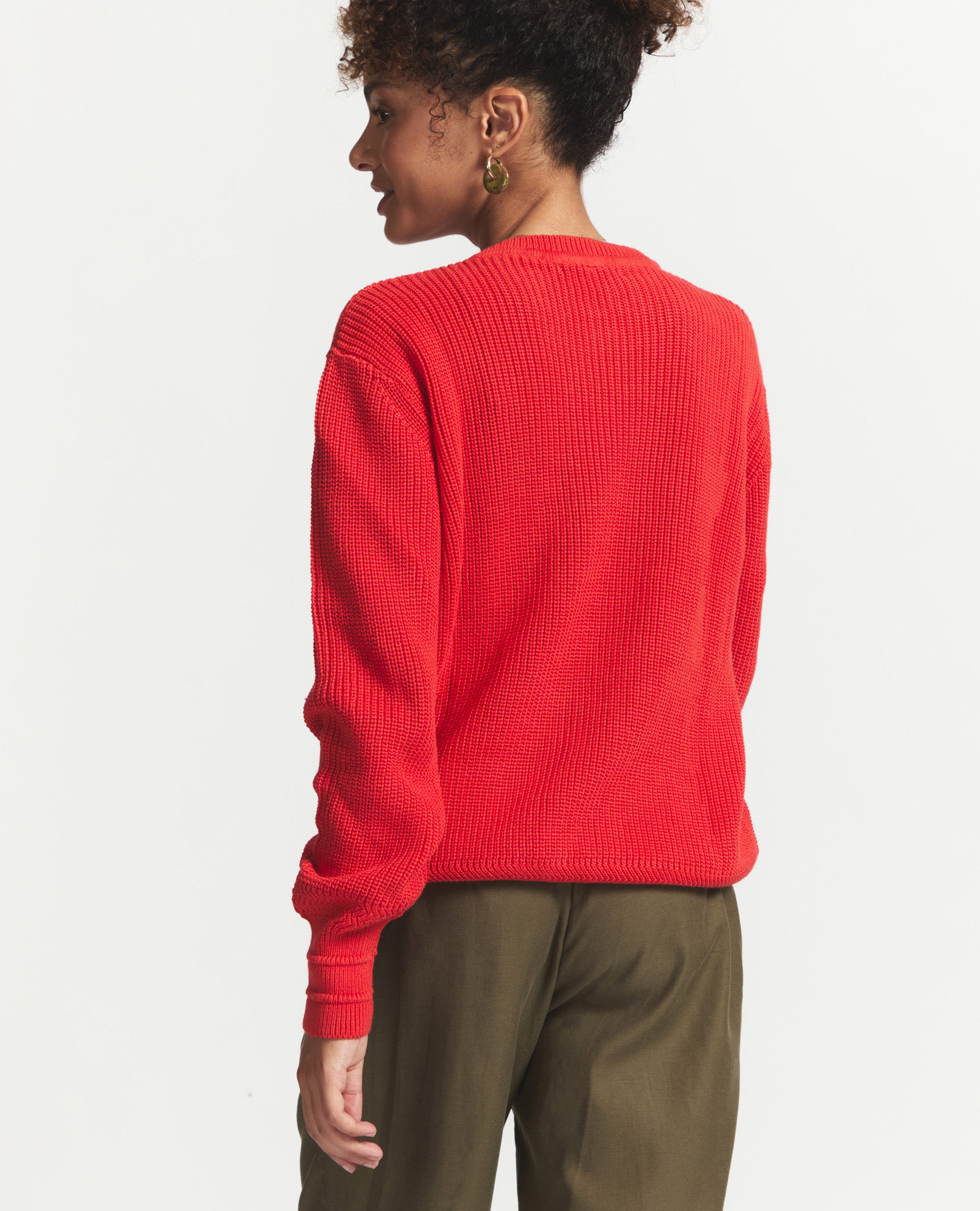 Aspen | Round Neck Cotton Jersey | Tangerine