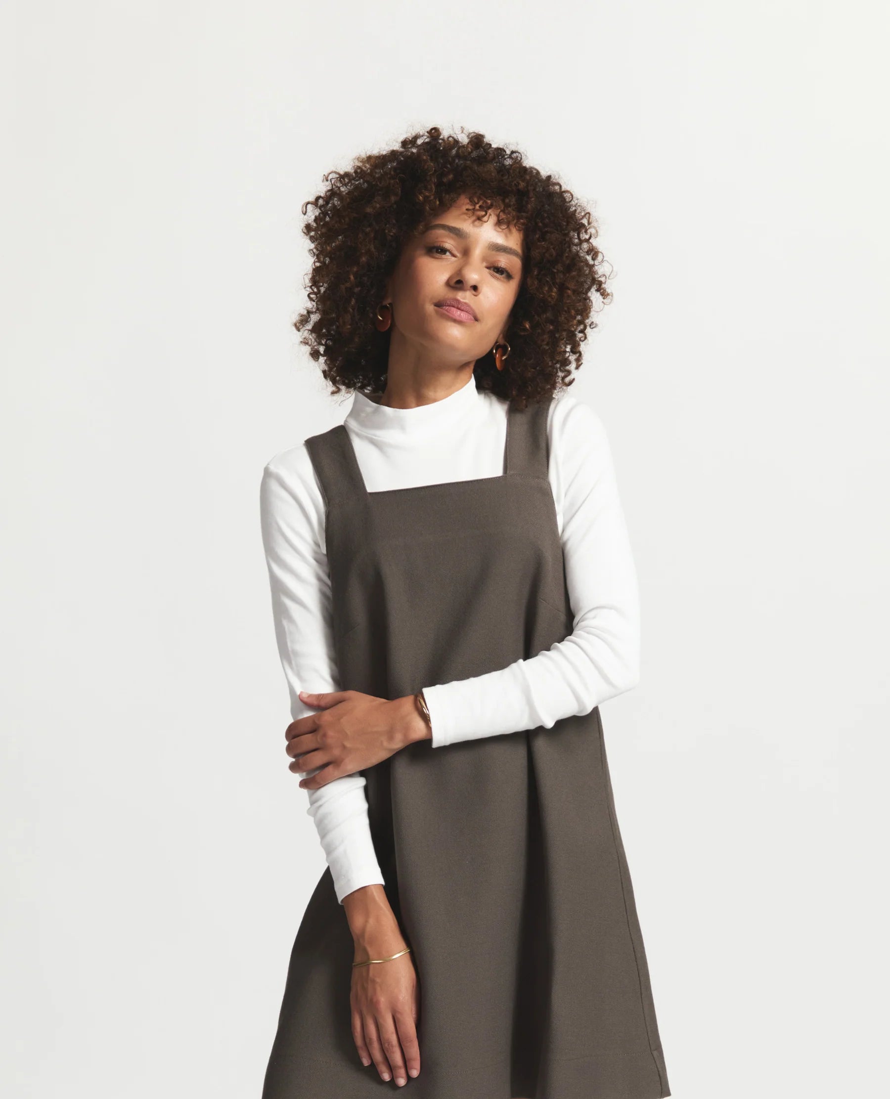 Ella | Turtle Neck Top | Ecru