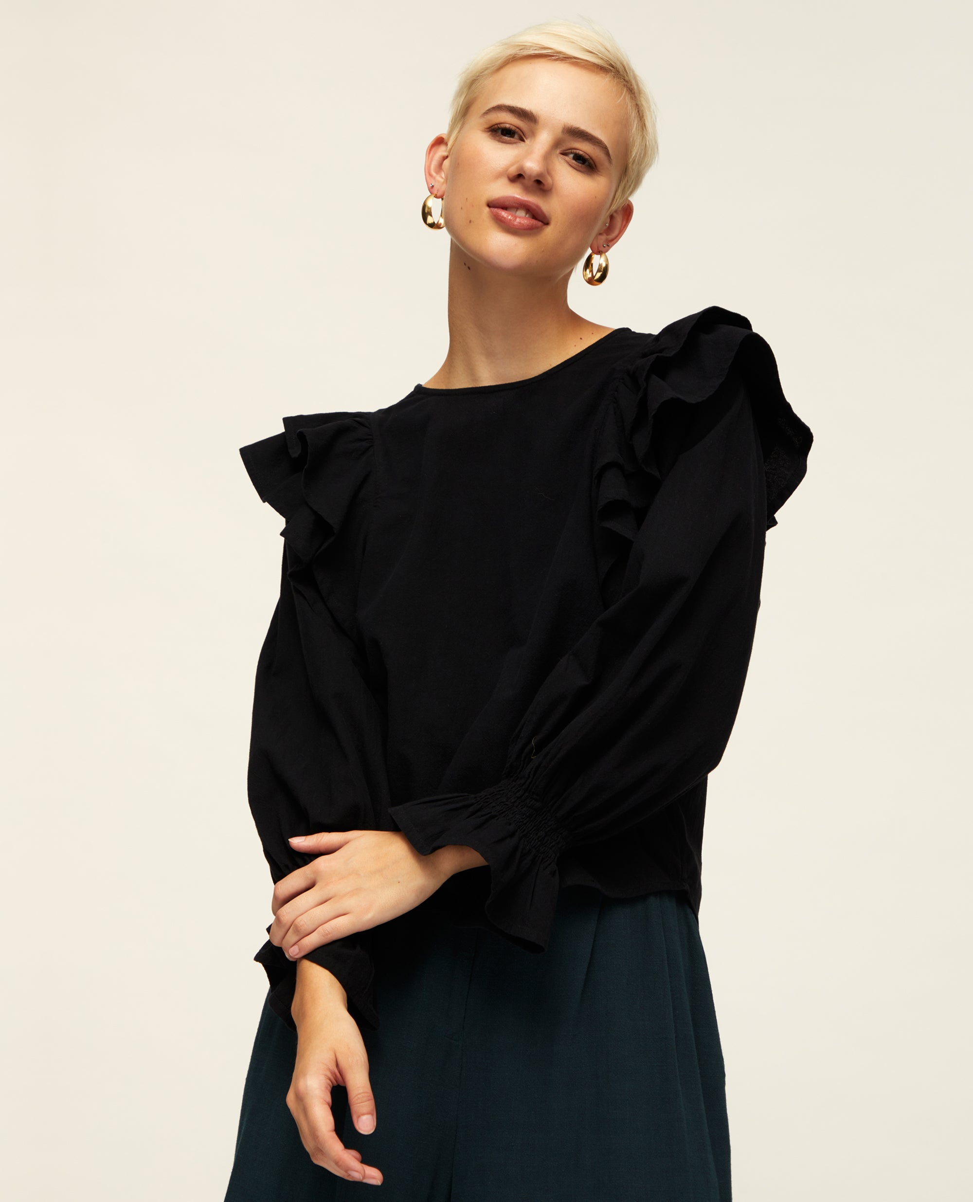 Dhalia | Frill Sleeve Blouse