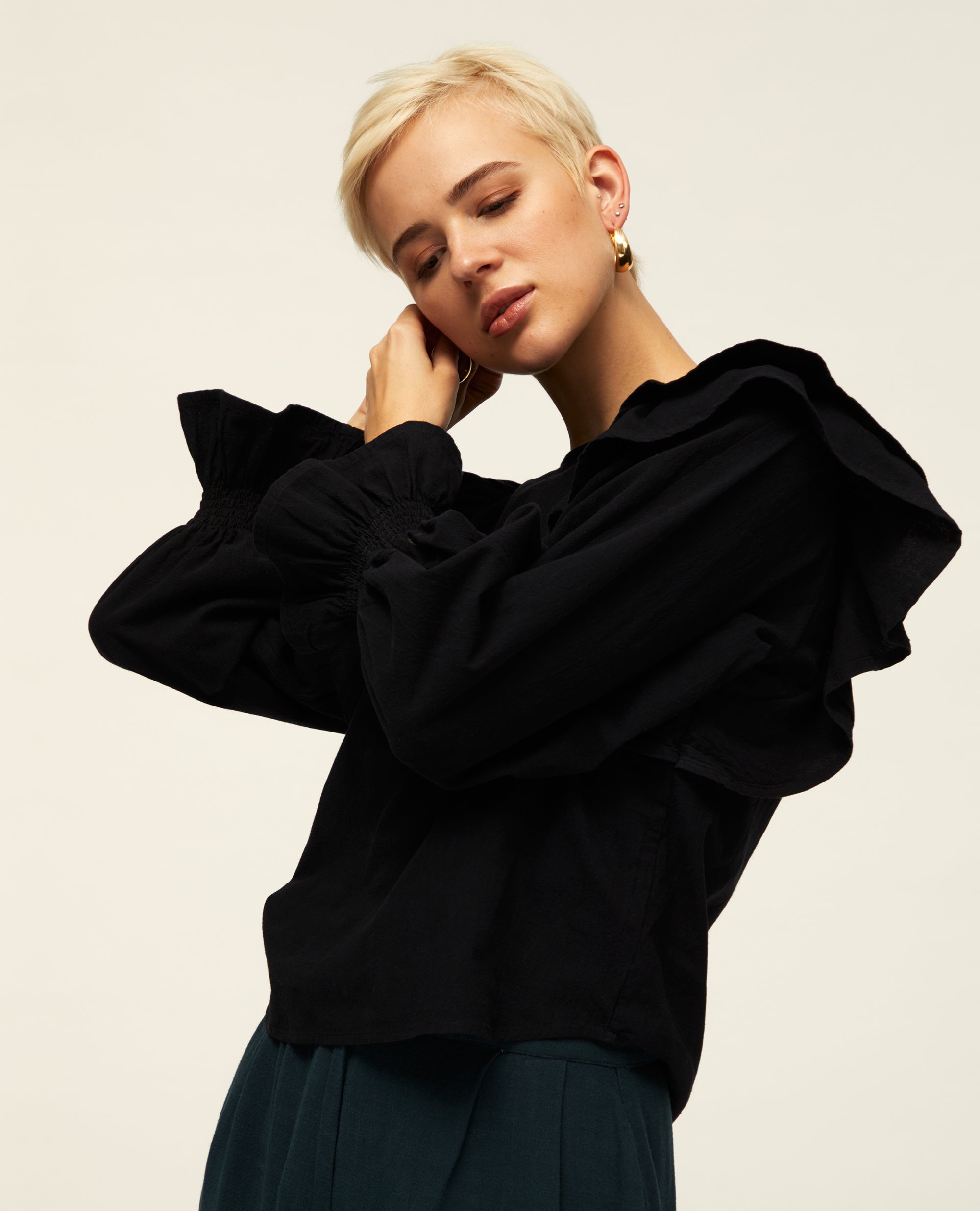 Dhalia | Frill Sleeve Blouse