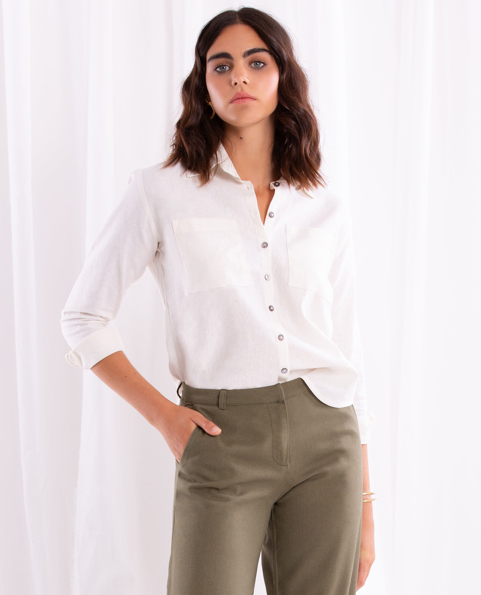 Starling | Collared Shirt | White