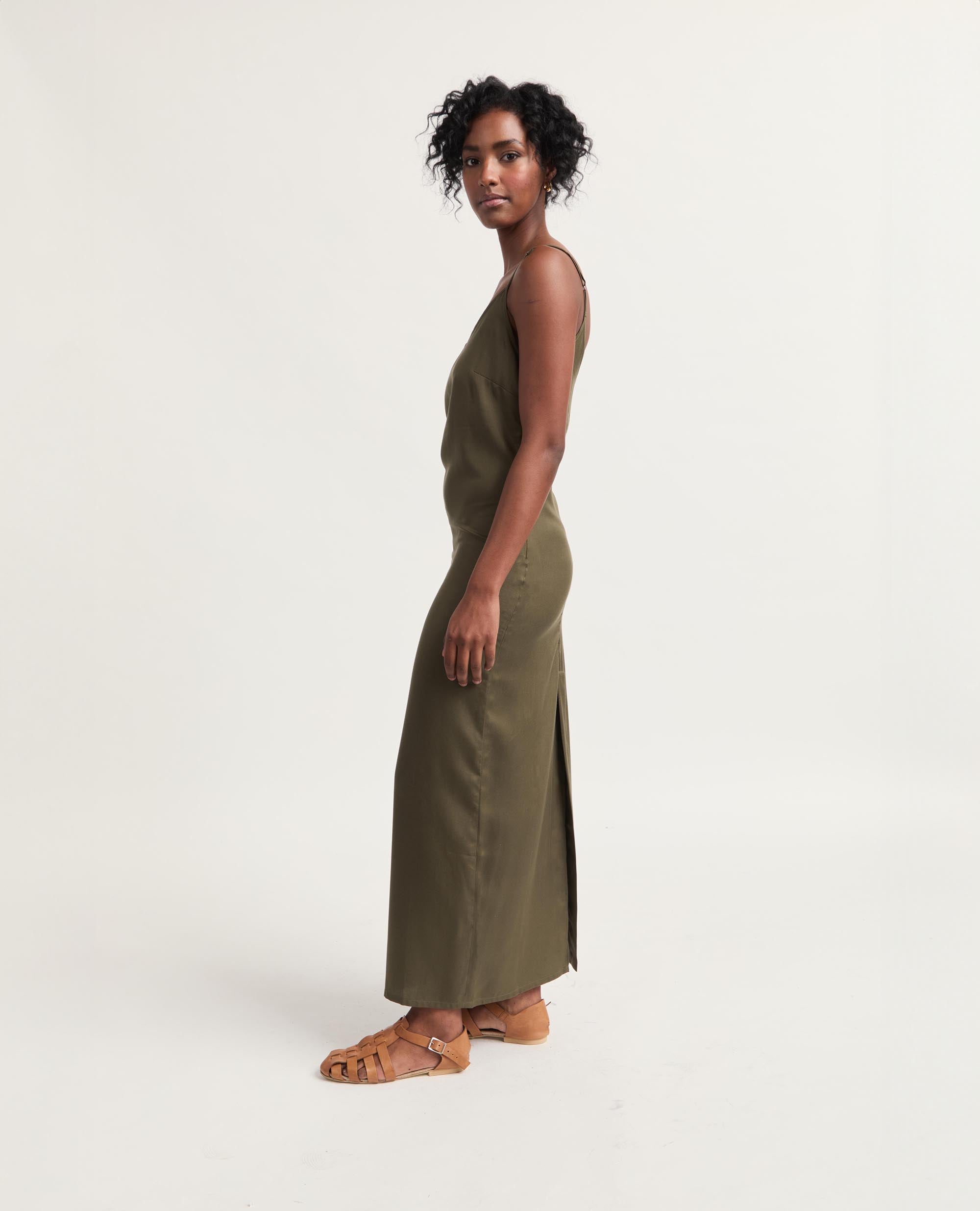 Slip Fitted Slip Dress