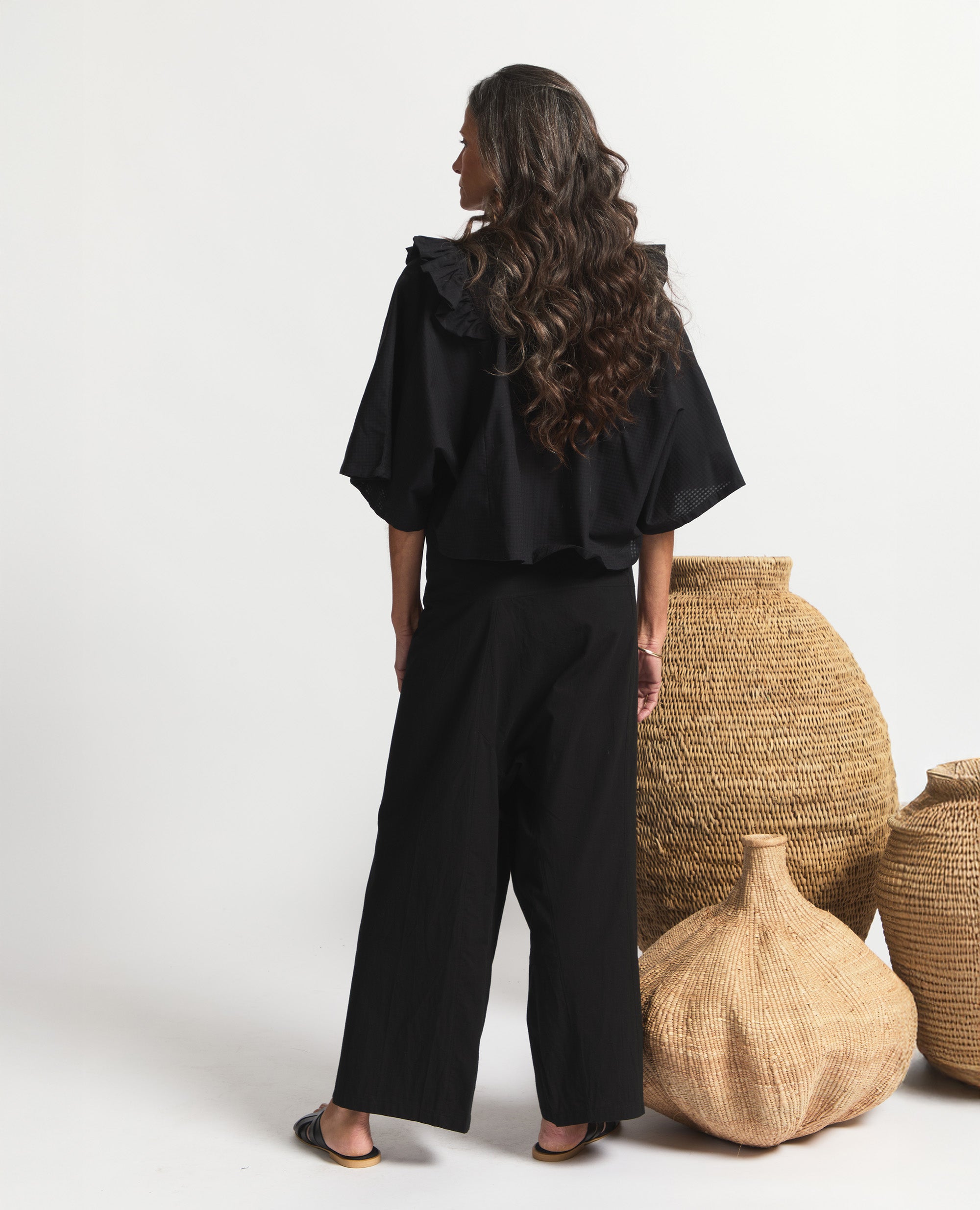 Chai | Wrap Pants | Black