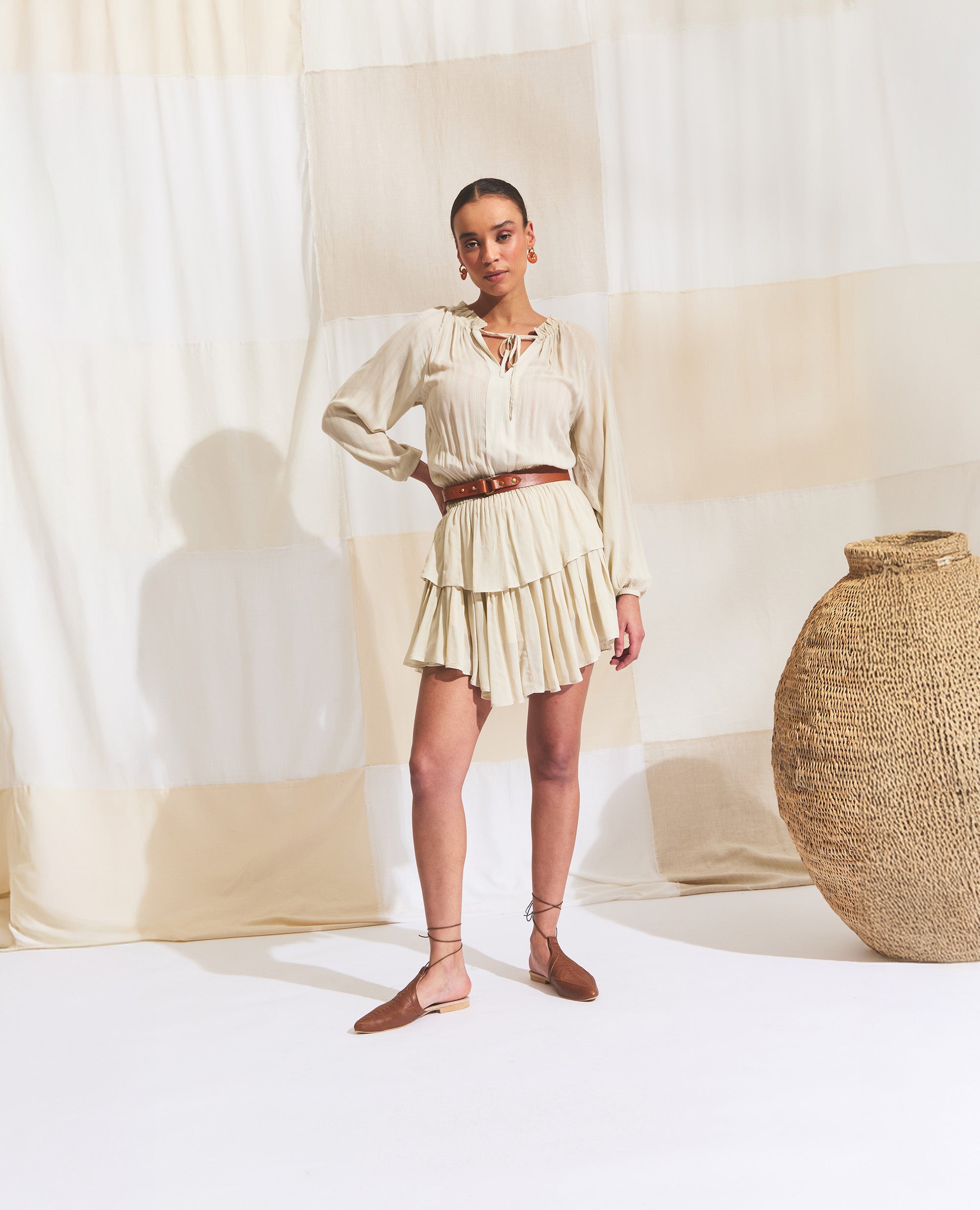 Ophelia | Mini Dress | Oatmeal