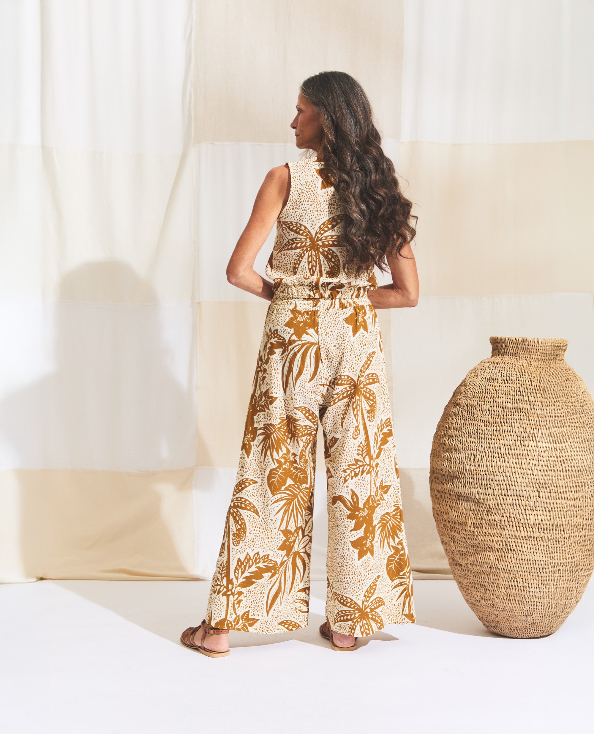 Oshun Pants | Resort | Ochre & Ecru Jungle