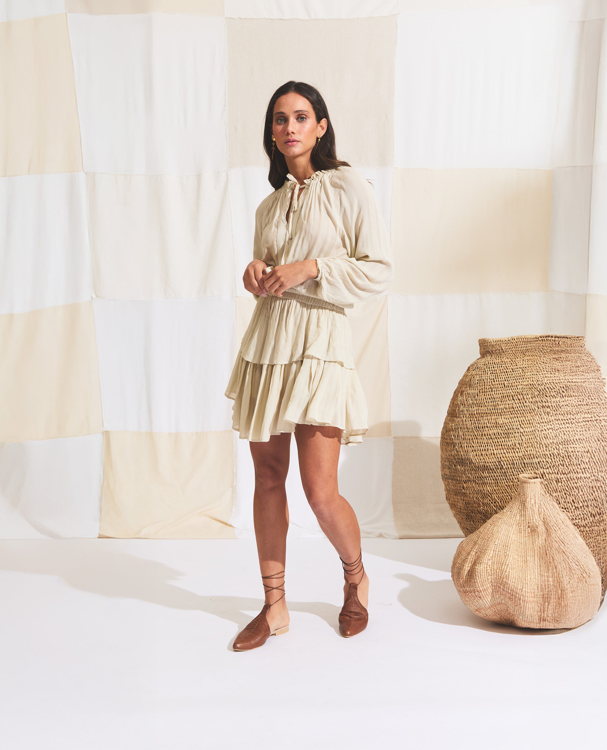 Ophelia | Mini Dress | Oatmeal