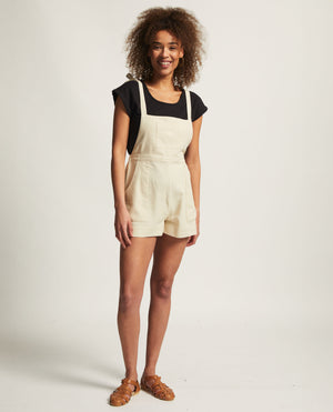 Daphne Jersey Dungaree in PURE BLACK