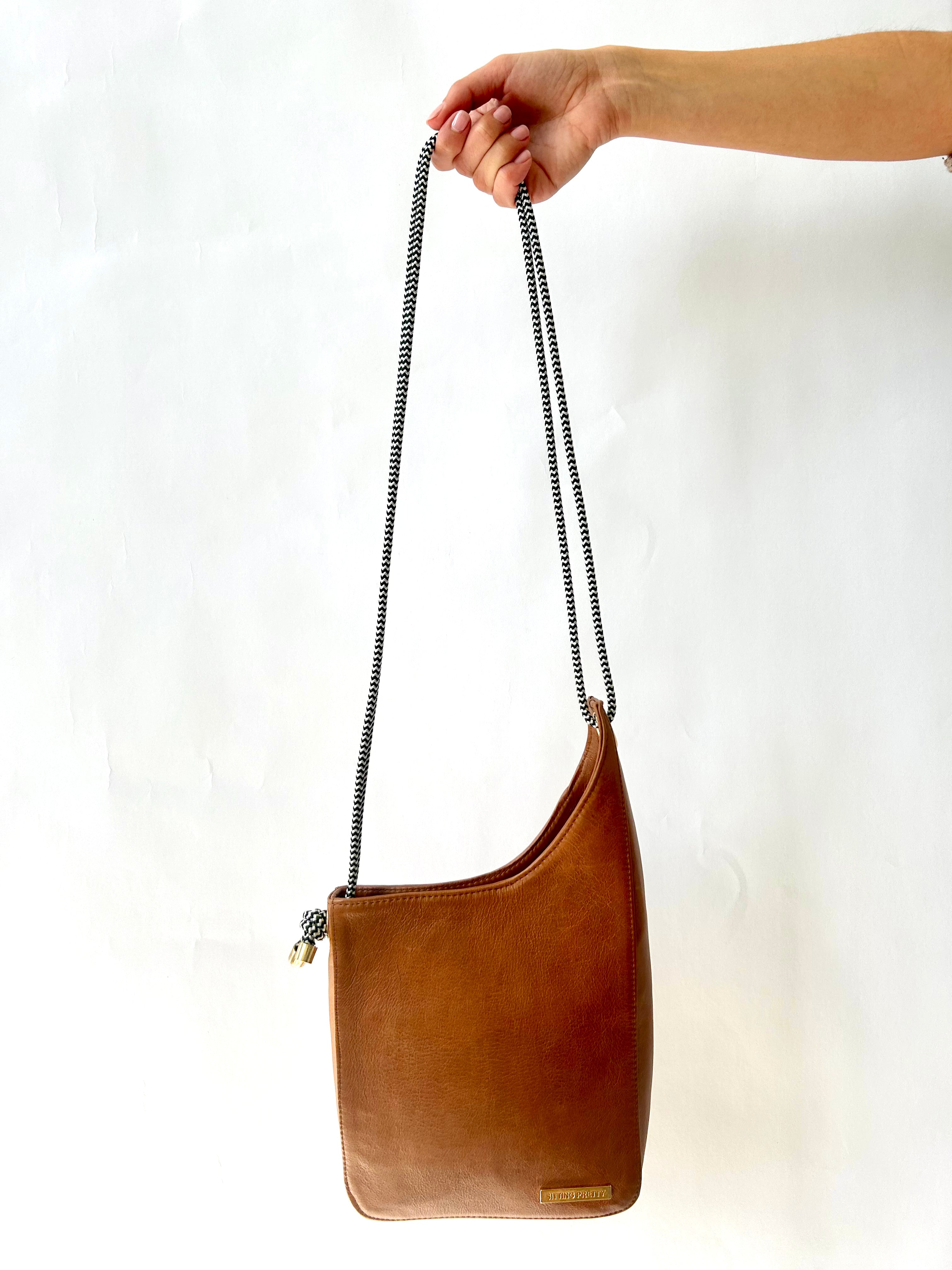 Sling Handbag | Tan with Rope Handle
