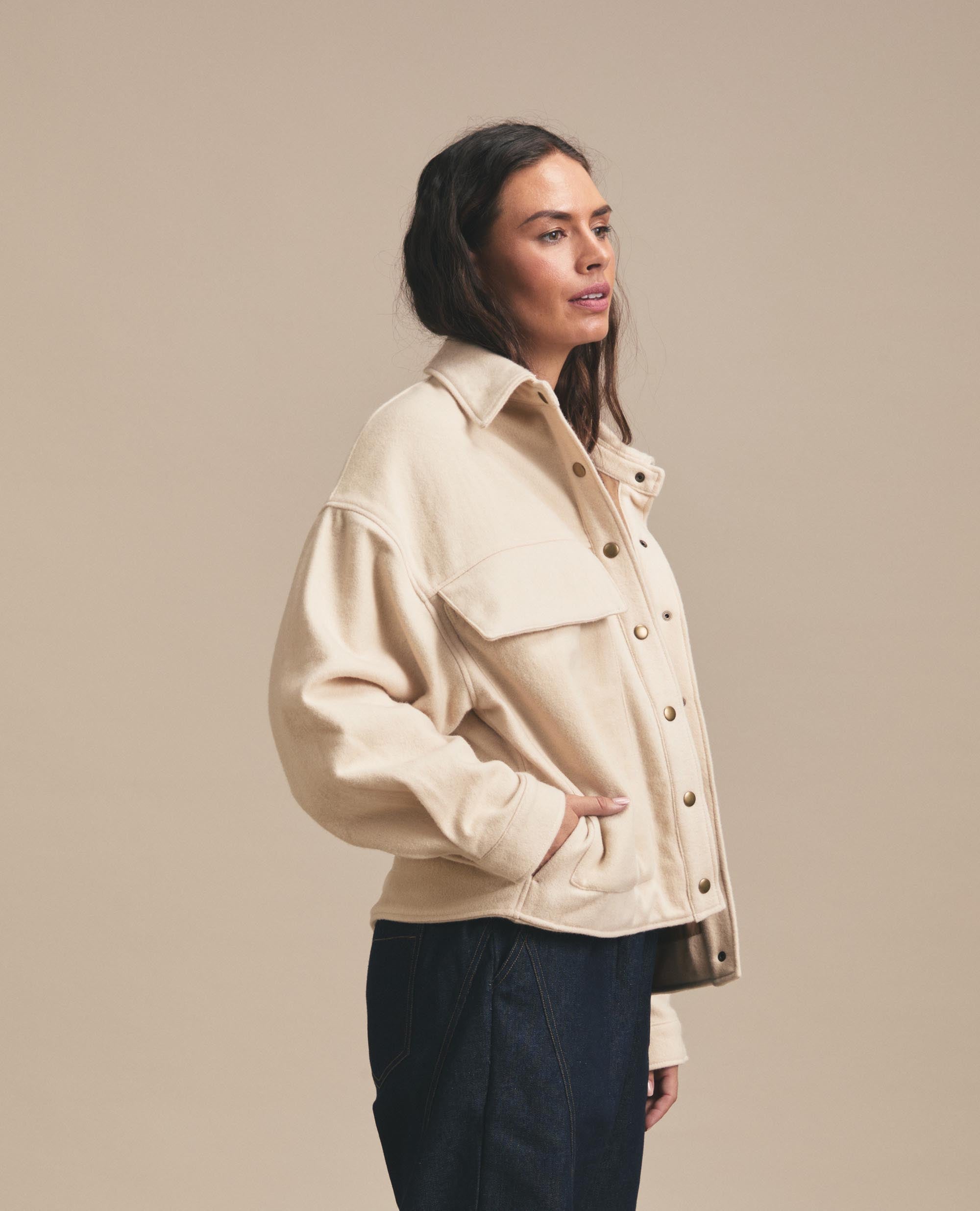 Fifer | Oversized Pocket Jacket | Beige
