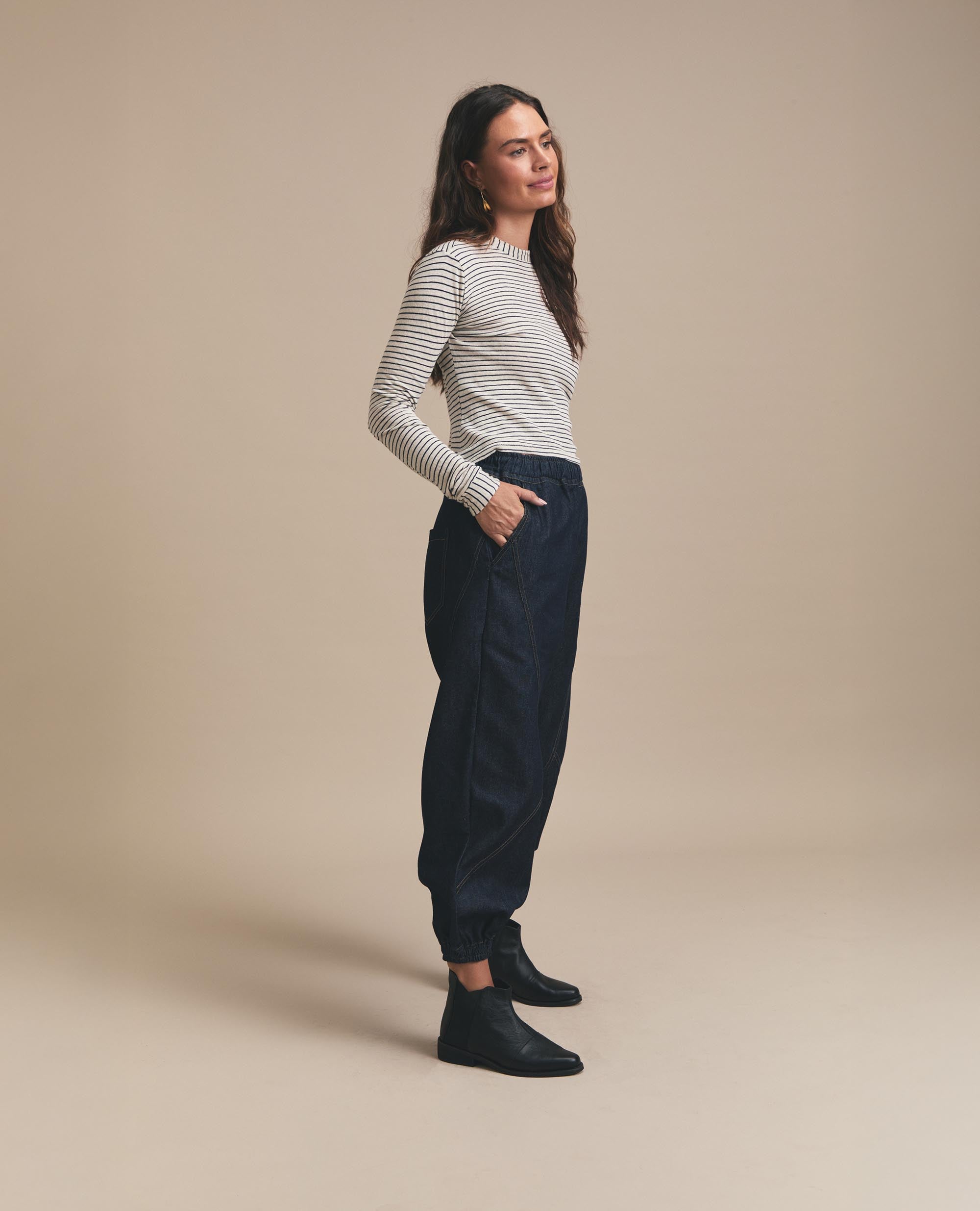 Miko | Elasticated Pants | Denim