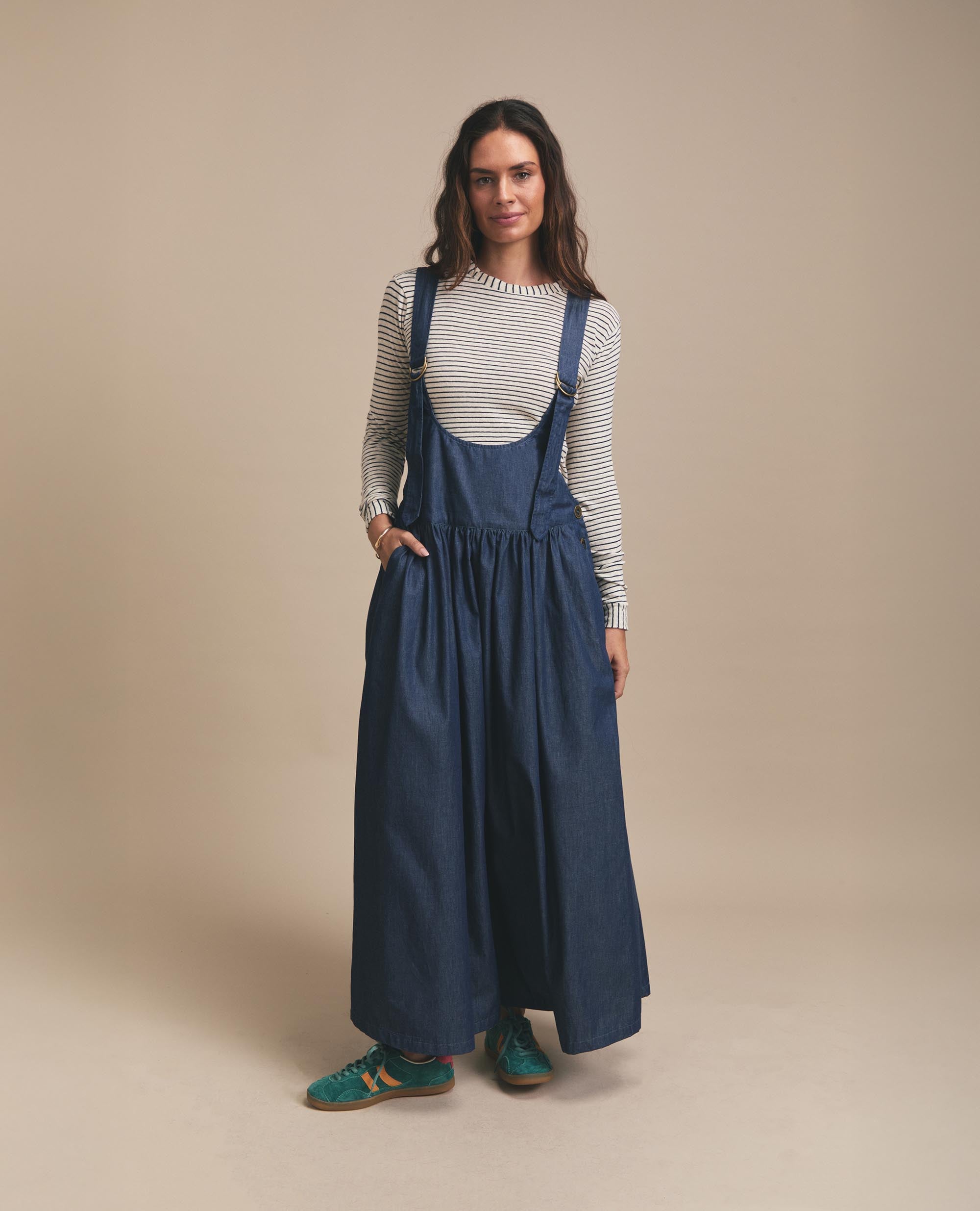 Nieve | Wide Leg Dungaree | Denim | Sitting Pretty