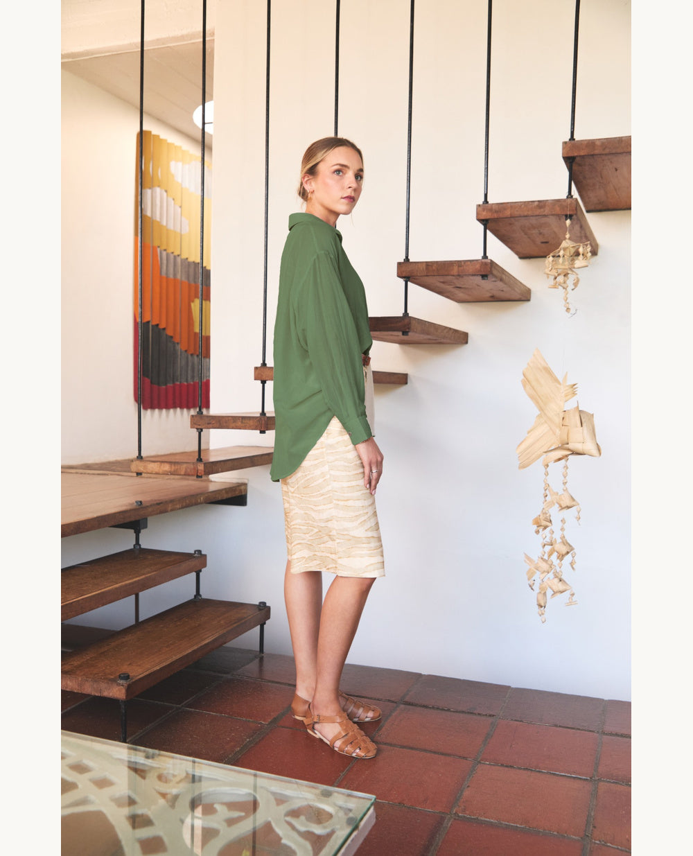 Sahara | Oversized Button-Up | Moss
