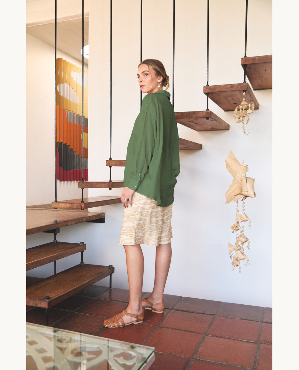 Sahara | Oversized Button-Up | Moss
