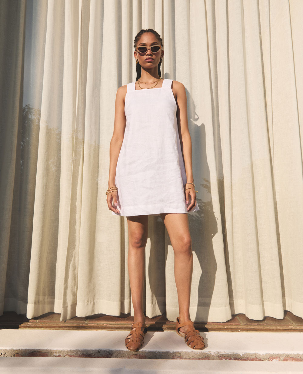 Twiggy | Relaxed Mini Dress | White
