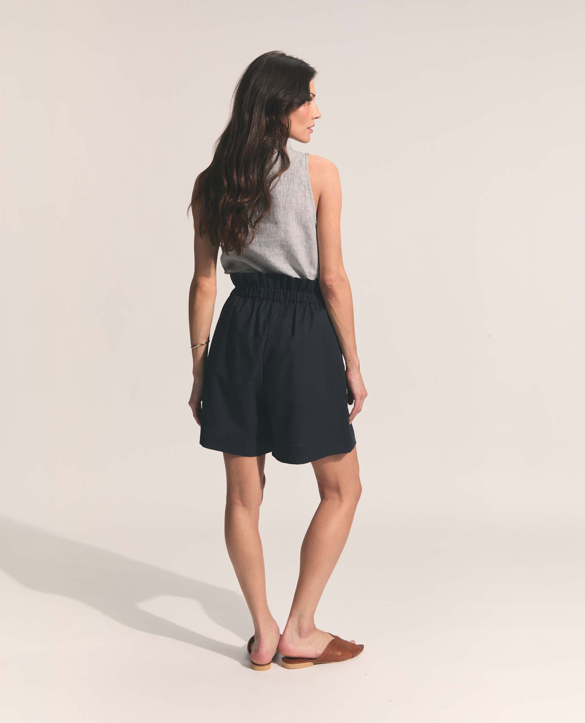 Blythe | Paper Bag Shorts | Navy