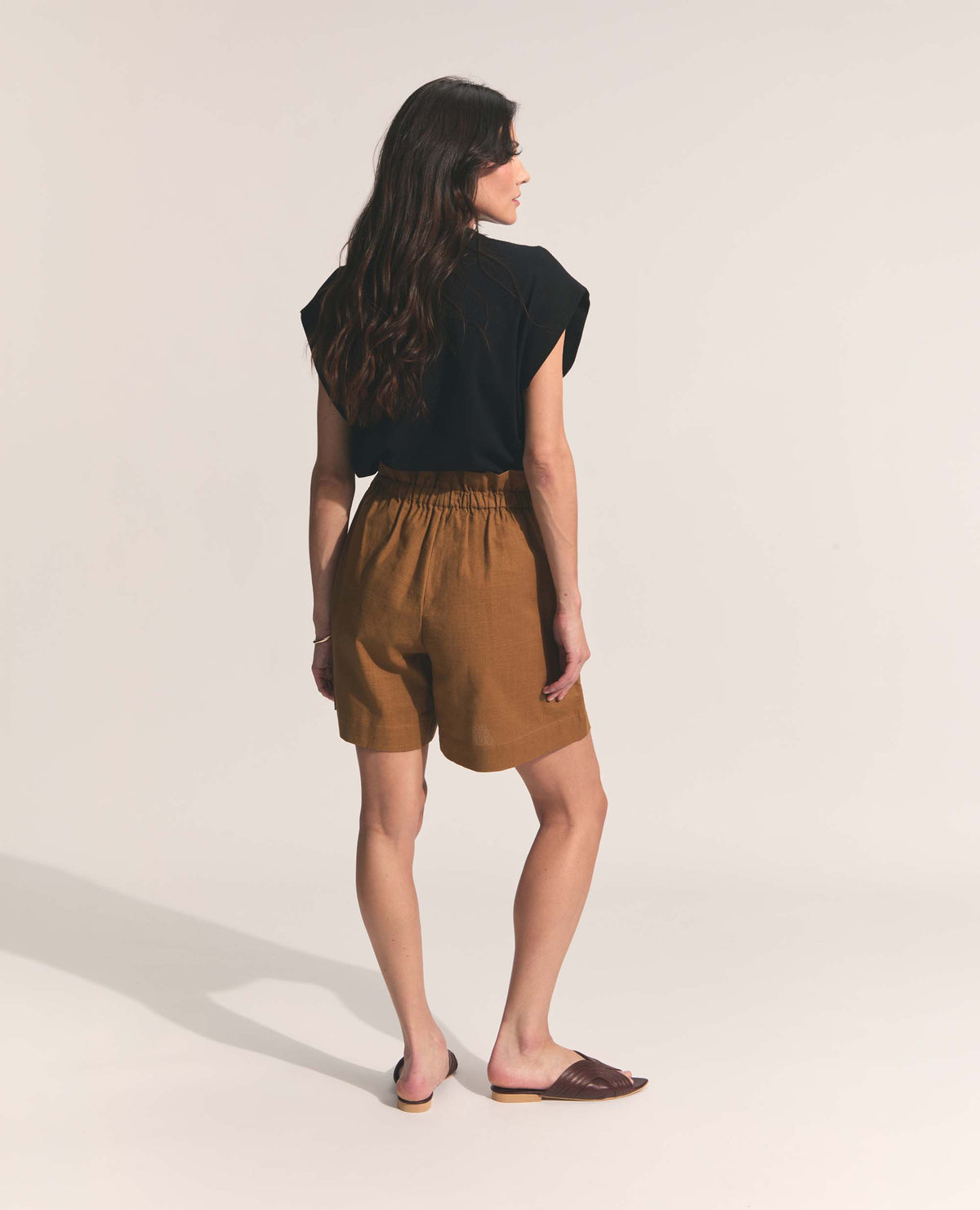 Blythe | Paper Bag Shorts | Tobacco