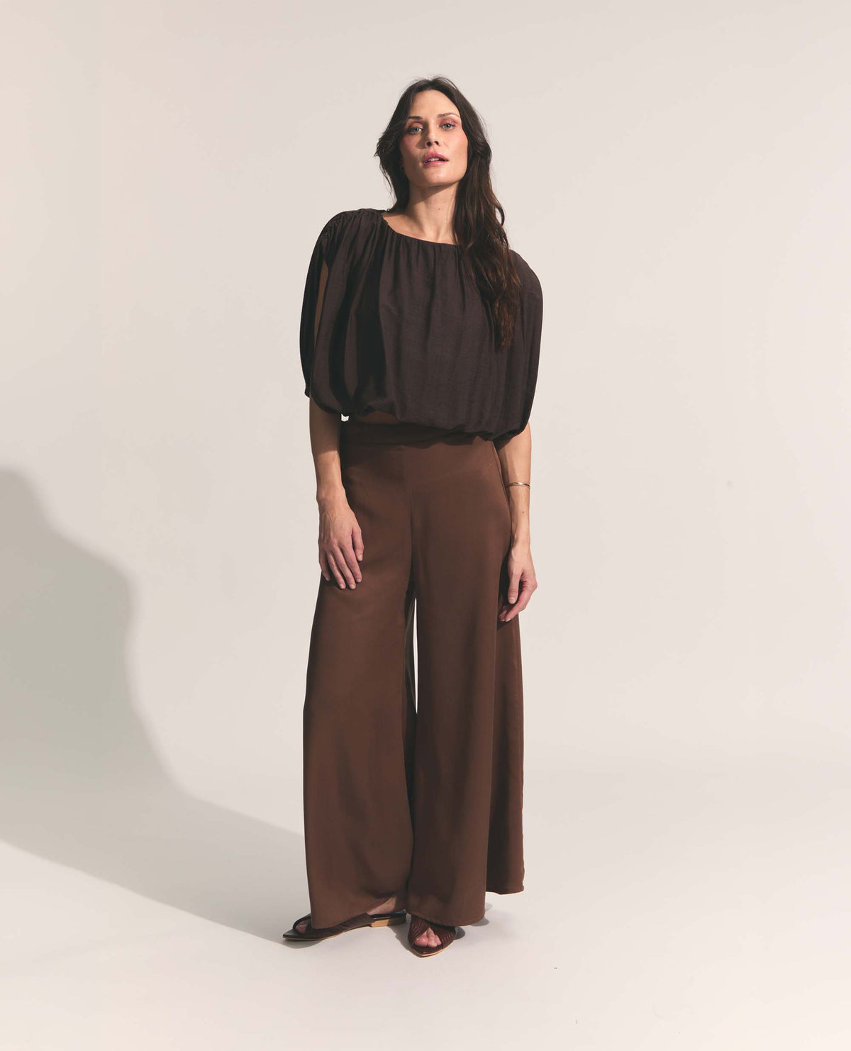 Darjeeling | Wide Leg Trouser | Chocolate
