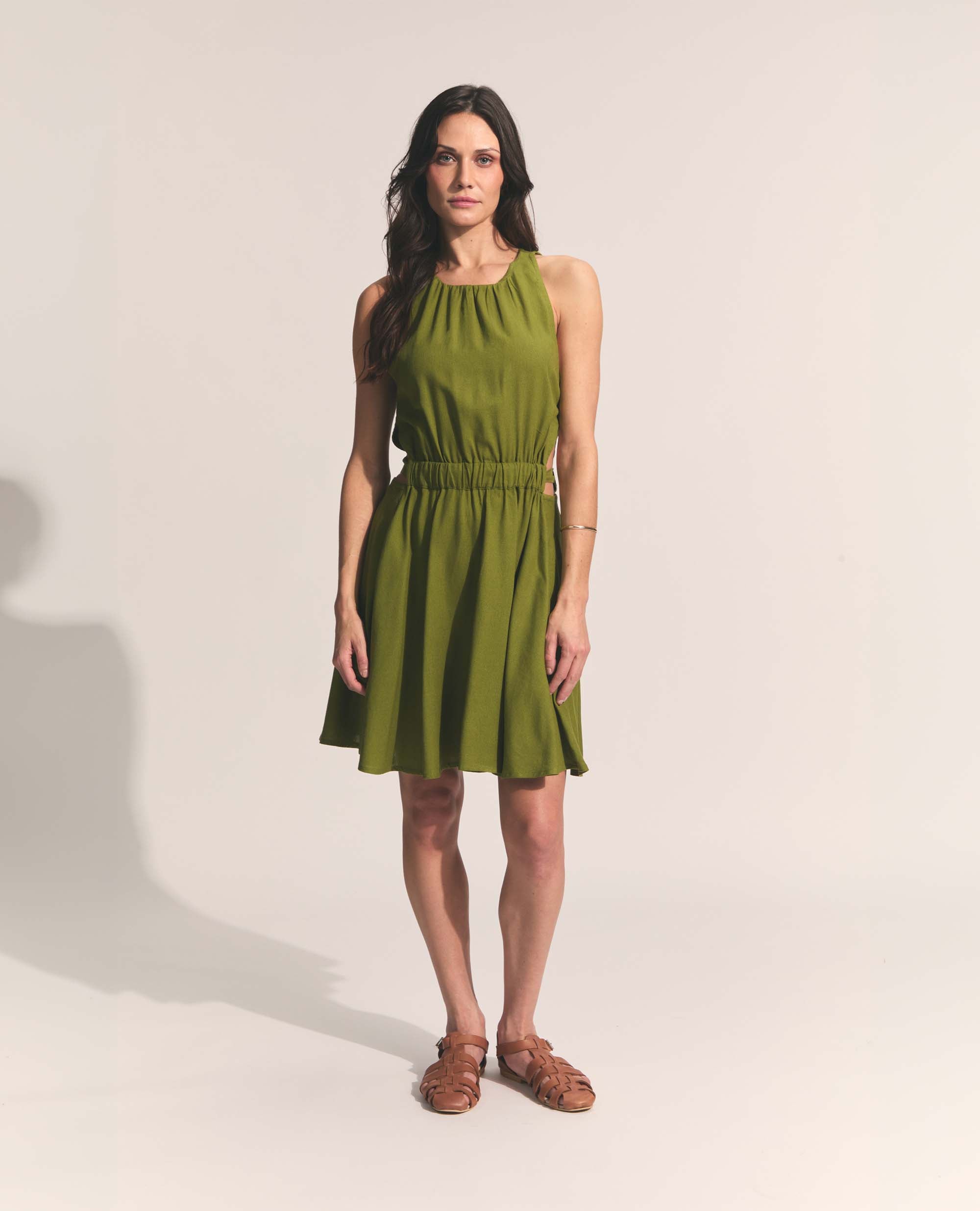 Mini Mei | Skater Dress | Green
