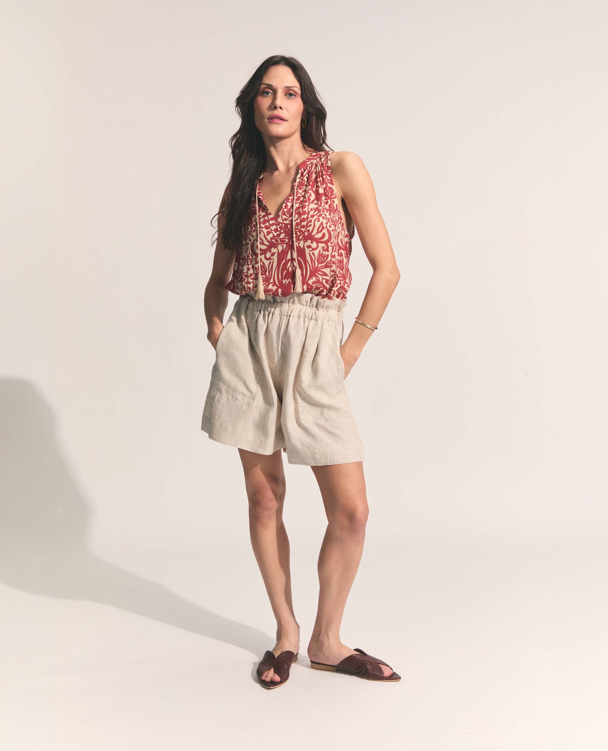 Blythe | Paper Bag Shorts | Natural