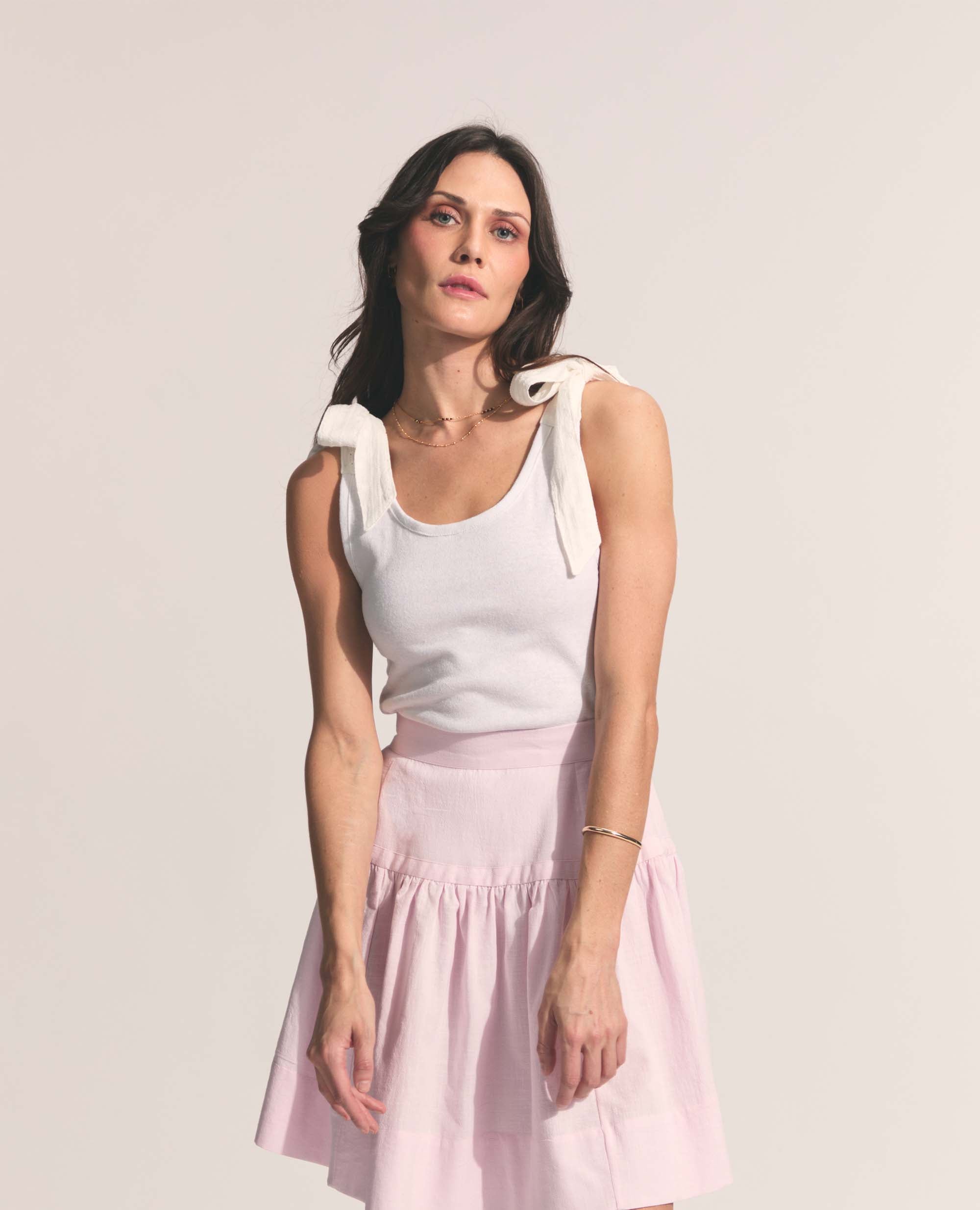 Uma | Tie Up Tank | White