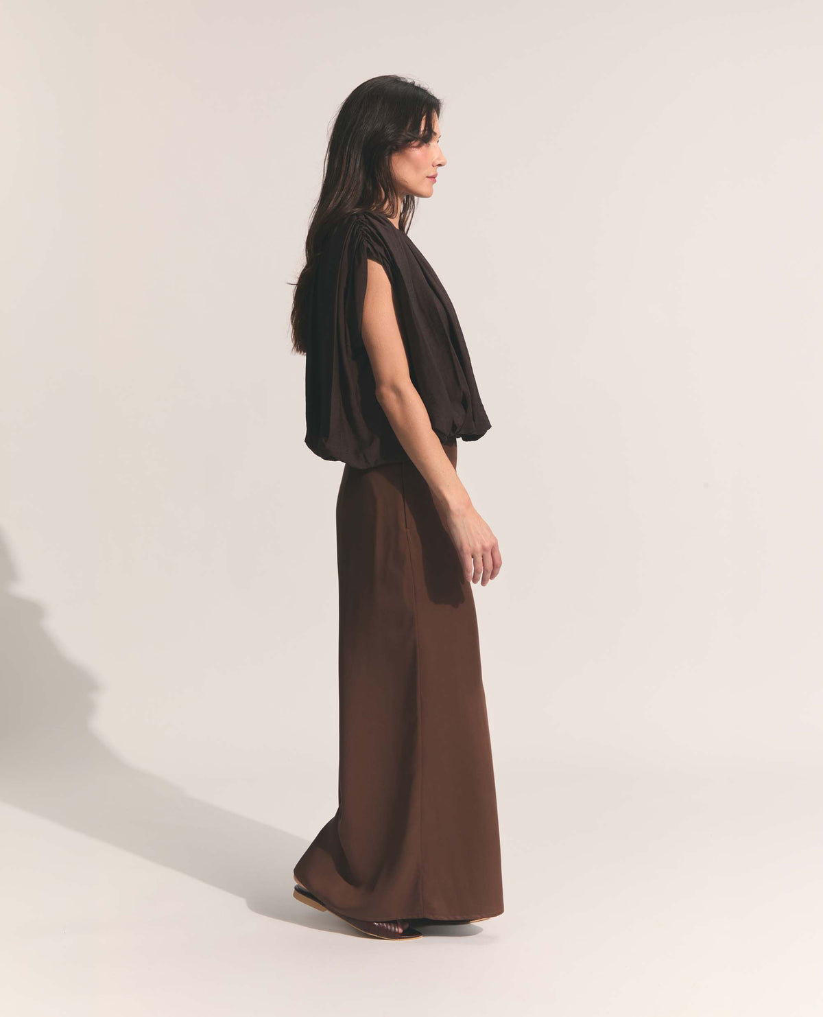 Darjeeling | Wide Leg Trouser | Chocolate