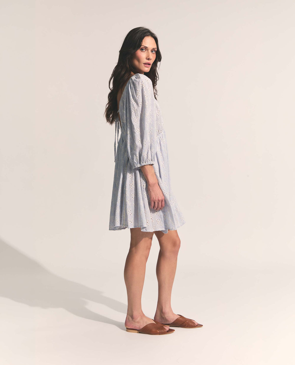 Maisie | Flared A-Line | Blue Anglaise